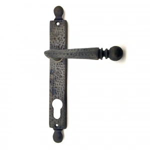 Antika Tarz Dekoratif Pirinç Misket WC Banyo Kapı Kolu - 245x34 mm, Oksit
