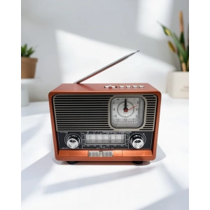Bluetooth Radyo USB Girişli Nostaljik Tasarım