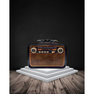 Bluetoothlu Ahşap Tasarım Nostalji Radyo