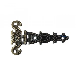Dekoratif, Sac Tek Kuyruklu Menteşe - 40x68 mm, Küçük, Antik, 100 Adet