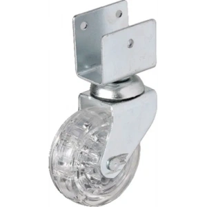 Hts 328 - 50x20 mm Şeffaf Makaralı Kısa U Tablalı Teker 4 Adet