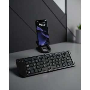 Katlanabilir Bluetooth Klavye USB-C Şarjlı 3 Cihaz Bağlantılı