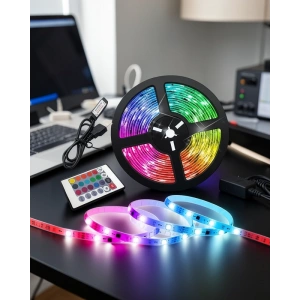 LED Şerit Işık 5 Metre RGB Kontrollü