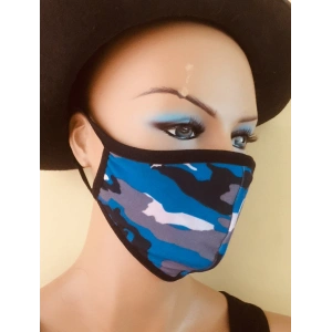 Mavi Kamuflaj Maske