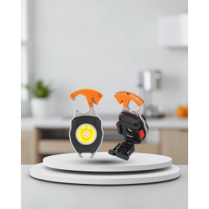 Mini LED Lamba 7 Işık Modlu USB Şarjlı Anahtarlık