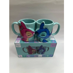Öpüşen Stitch 2li Kupa Bardak