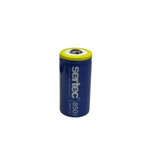 Sertec 3.7V Li-ion 16340 - 850 mAh 3C Başlı Şarjlı Pil
