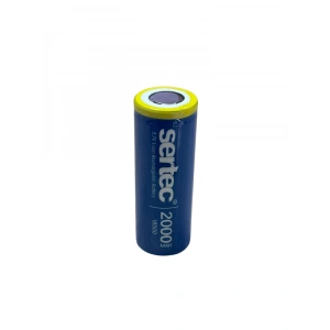 Sertec 3.7V Li-ion 18500 2000 mAh 3C Şarjlı Pil