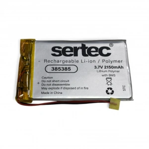 Sertec 385385 3.7V 2150 MAh Li-Polymer Pil (Devreli/1.5A)