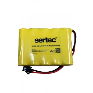 SERTEC 6V 5S1P AA 800 MAH KABLO + SİYAH KONNEKTÖRLÜ OYUNCAK PİLİ