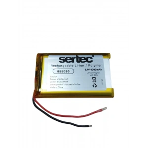 Sertec 855080 3.7V 4000mAh Li-Polymer Pil (Devreli/1.5A)
