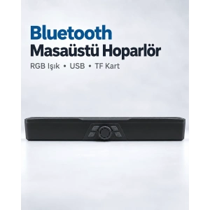Siyah Masaüstü Soundbar Hoparlör