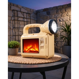 Solar COB Alev Efektli Kamp Lambası