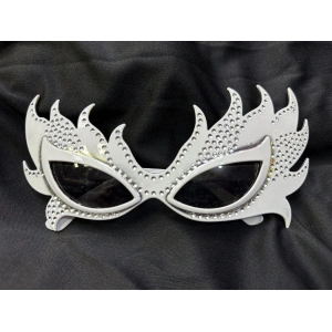 Taşlı Göz Kamaştıran Gecenin Yıldızı Beyaz Parti Alev Gözlük