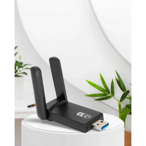 USB 3.0 Kablosuz Adaptör 2.4/5GHz Çift Bantlı 2 Anten