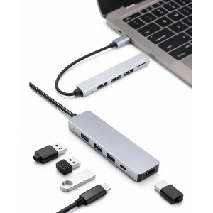 USB Type-C 8 In 1 Hub Dönüştürücü