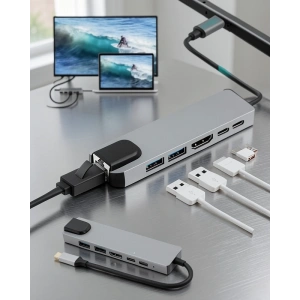 USB Type-C Hub 8 Portlu