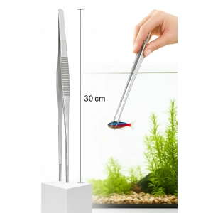 Uzun 30 cm Çelik Cımbız - Akvaryum Maşası