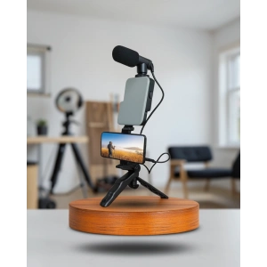 Video Tutucu Kompakt Mikrofonlu Tripod