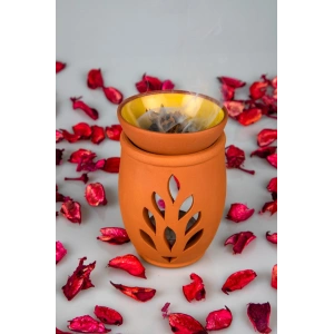 Yaşam Çiçeği El Yapımı Çömlek Buhurdanlık Tütsülük