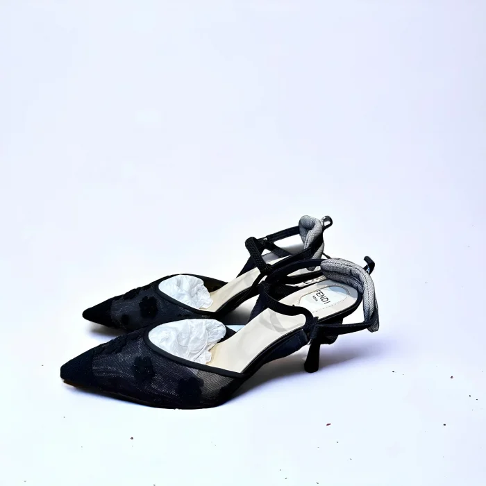 کفش پاشنه بلند فندی