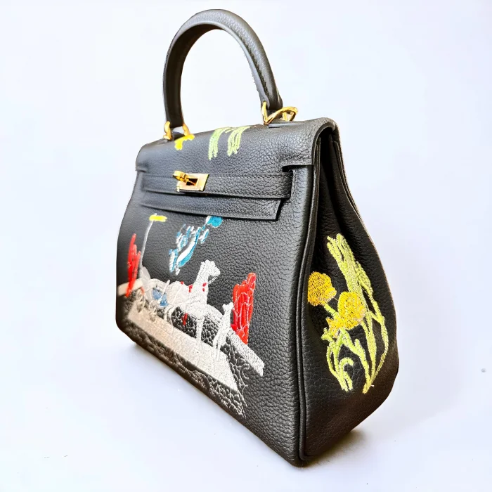 حقيبة يد وكتف بنقشة حصان من هيرميس