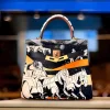 Hermès Horse Patterned Hand and Shoulder Bag