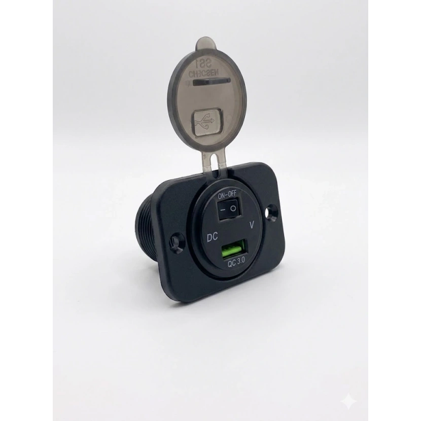 MELLİFERA BİR USB TYPE-A VOLTMETRELİ (ON-OFF ANAHTARLI)