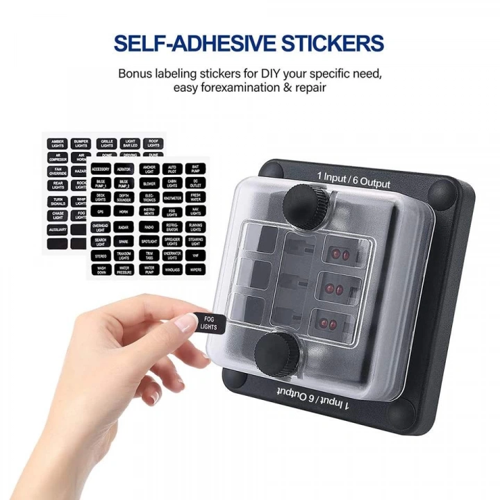 İKAZ IŞIKLI 6LI DC SİGORTA KUTUSU