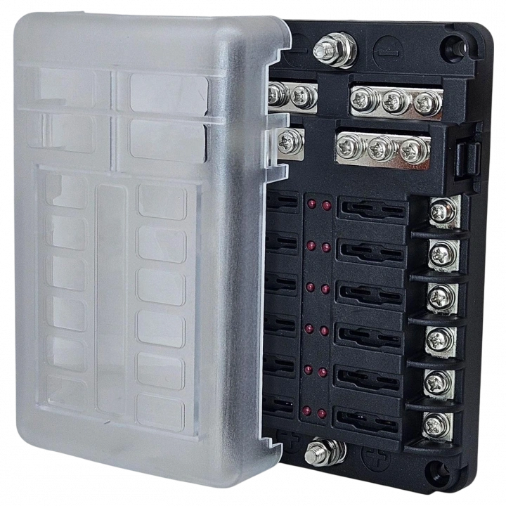 İKAZ IŞIKLI 12li DC SİGORTA KUTUSU