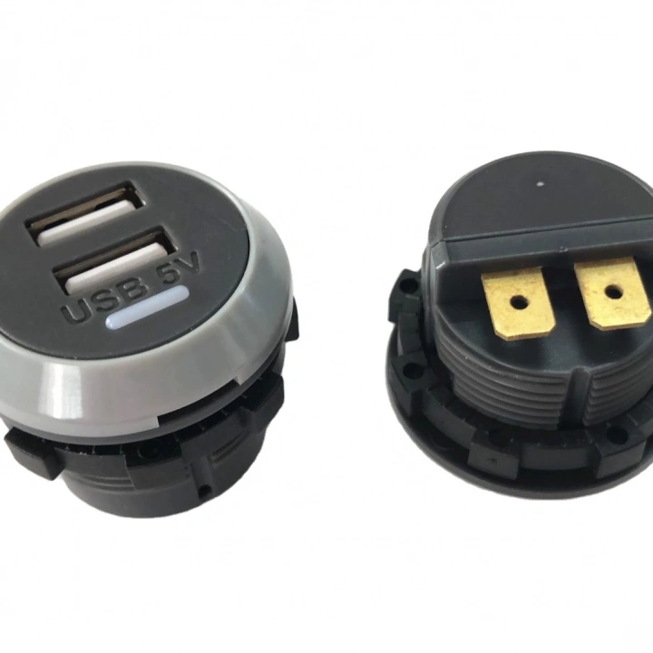 Mellifera Çift USB Şarj Soketi 12V 24V 4.8A Güç Çıkışı Adaptörü