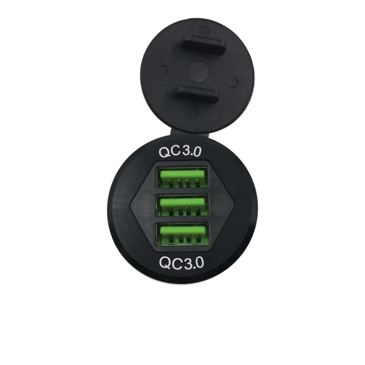 Hızlı şarj 3.0 araba şarjı, 12V/24V 35W QC3.0/2.0 USB şarj soketi, 3 USB şarj soketi güç çıkışı ile hızlı şarj