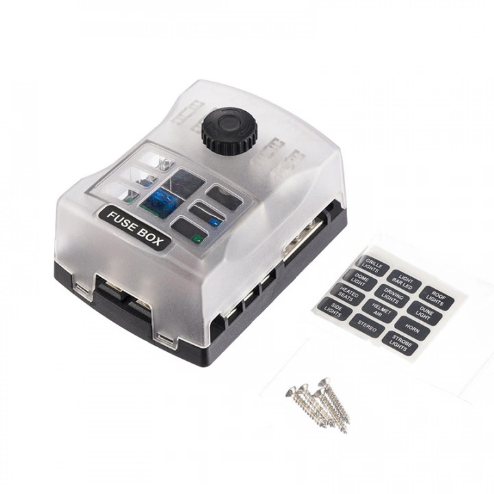 İKAZ IŞIKLI 6LI  DC SİGORTA KUTUSU  VİDALI