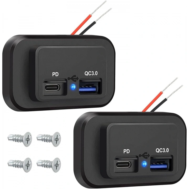 MELLİFERA BİR USB TYPE-A VE BİR USB TYPE-C ŞARJ CİHAZI