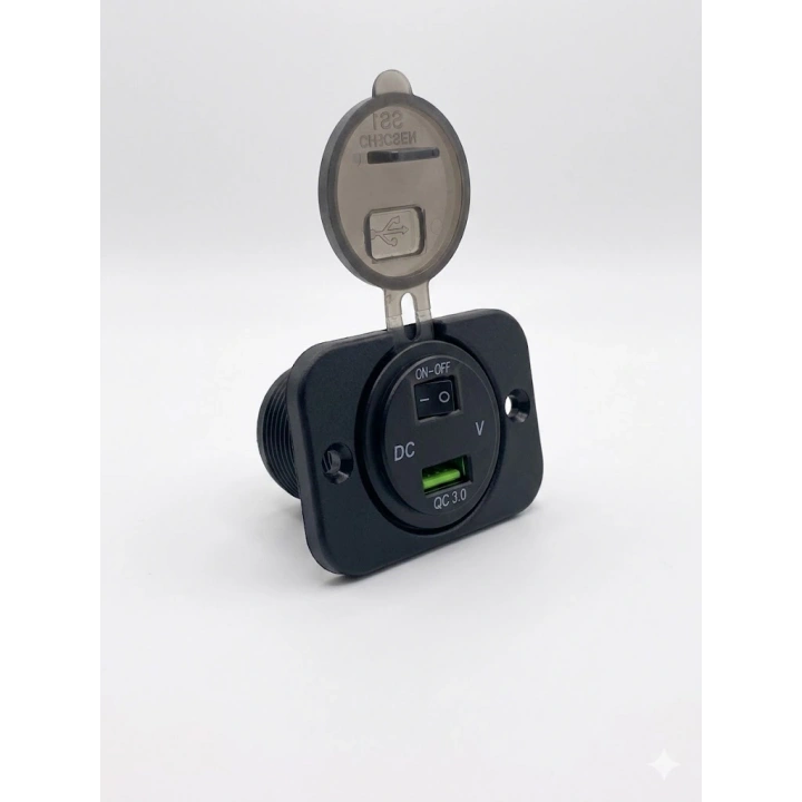 MELLİFERA BİR USB TYPE-A VOLTMETRELİ (ON-OFF ANAHTARLI)