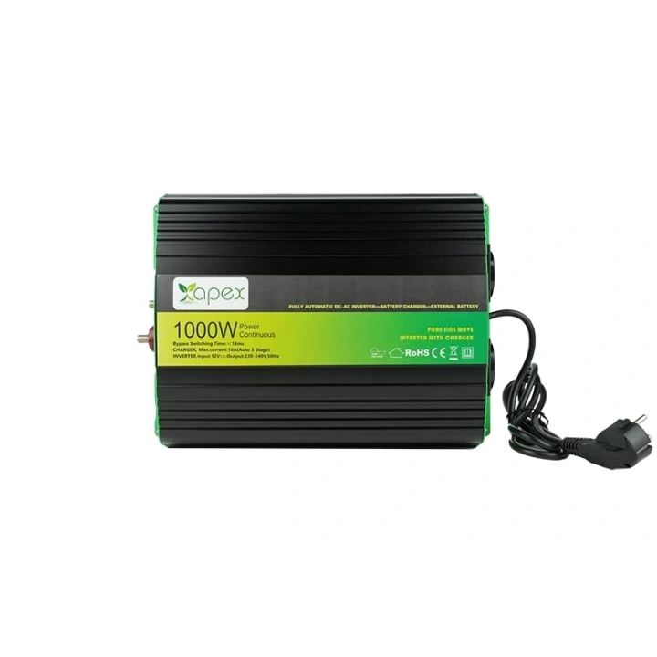 NPS1000-12 Apex 1000W Şarjlı Tam Sinüs İnverter 12V