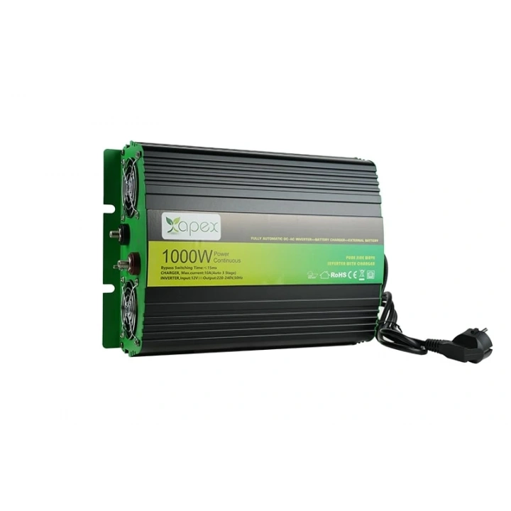 NPS1000-12 Apex 1000W Şarjlı Tam Sinüs İnverter 12V