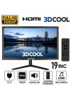 19 İNÇ  Led Monitör HD READY TV  (Kumandalı) (VGA,HDMI,RCA,USB,AUX)  12V -  220V İLE ÇALIŞABİLİR