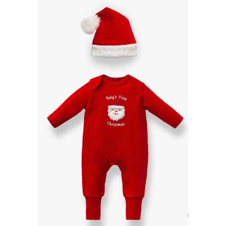 Babys First Christmas yazılı %100  pamuklu tulum