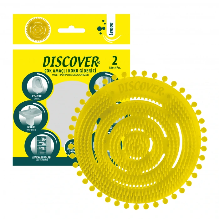 Discover Çok Amaçlı Koku Giderici Pisuvar Plastiği 2Li Lemon