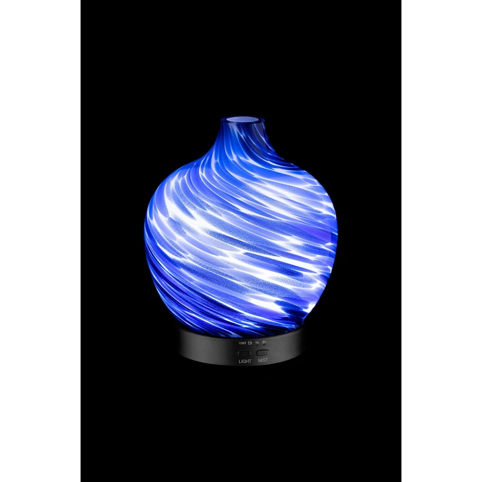 Discover Işıklı Cam Hava Nemlendirici Esansiyel Aroma Difüzörü - AZURE