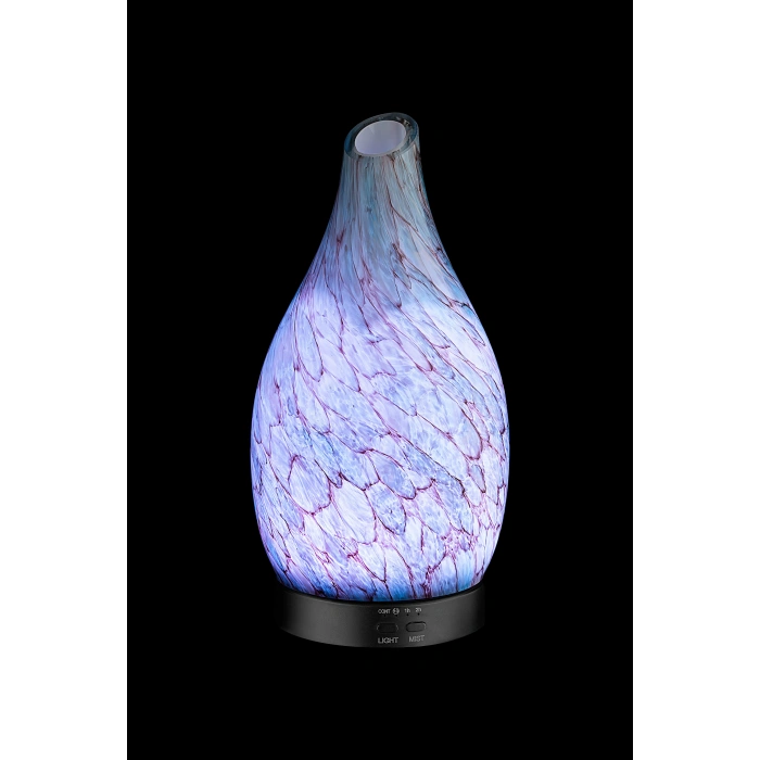 Discover Işıklı Cam Hava Nemlendirici Esansiyel Aroma Difüzörü - MARBLE