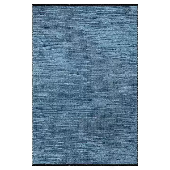 MİLANO ML105 Mavi Leke Tutmaz Antialerjik Yıkanılabilir Dokuma Dekoratif Halı Kilim Yolluk