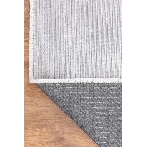 RAVİ Yıkanabilir Kaydırmaz,Pamuk Dokuma,Premium Kalite Salon&mutfak&yemek Odası Kilimi 1702A-GRİ