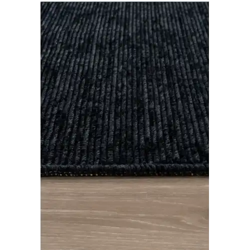 TROY Yıkanabilir Kaydırmaz, Pamuk Dokuma, Premium Kalite Salon&mutfak&yemek Odası Kilimi Siyah