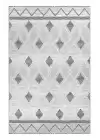 PALERMO 6813A Gri Çift Taraflı Yıkanabilir Dokuma Kolay Temizlenir Halı Kilim