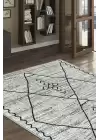 PALERMO 6814A Gri Çift Taraflı Yıkanabilir Dokuma Kolay Temizlenir Halı Kilim