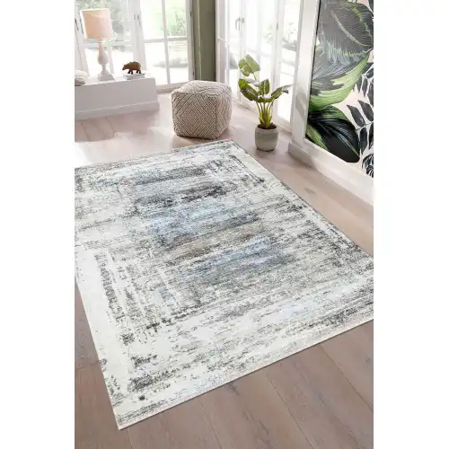 VALENCIA 1506 Renkli Kaymaz Taban Yıkanabilir Modern Halı Kilim