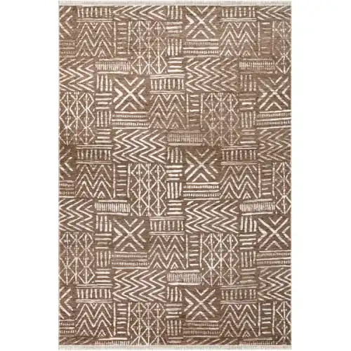 KİLİMİSTA MİLANO ML202 Açık Bej Leke Tutmaz Antialerjik Yıkanılabilir Dokuma Dekoratif Halı Kilim