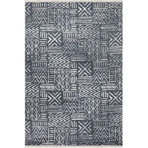 MİLANO ML203 Açık Gri Leke Tutmaz Antialerjik Yıkanılabilir Dokuma Dekoratif Halı Kilim